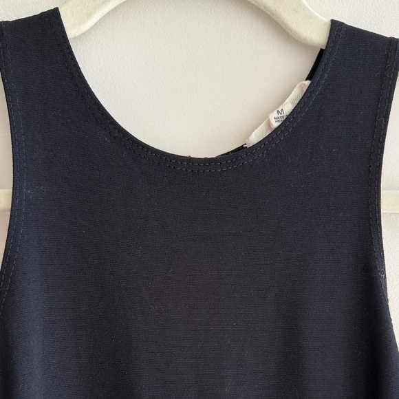 Rolla Costa Black Bodycon Tank Top Cutout Zippered Dress, Size Medium - Picture 8 of 16